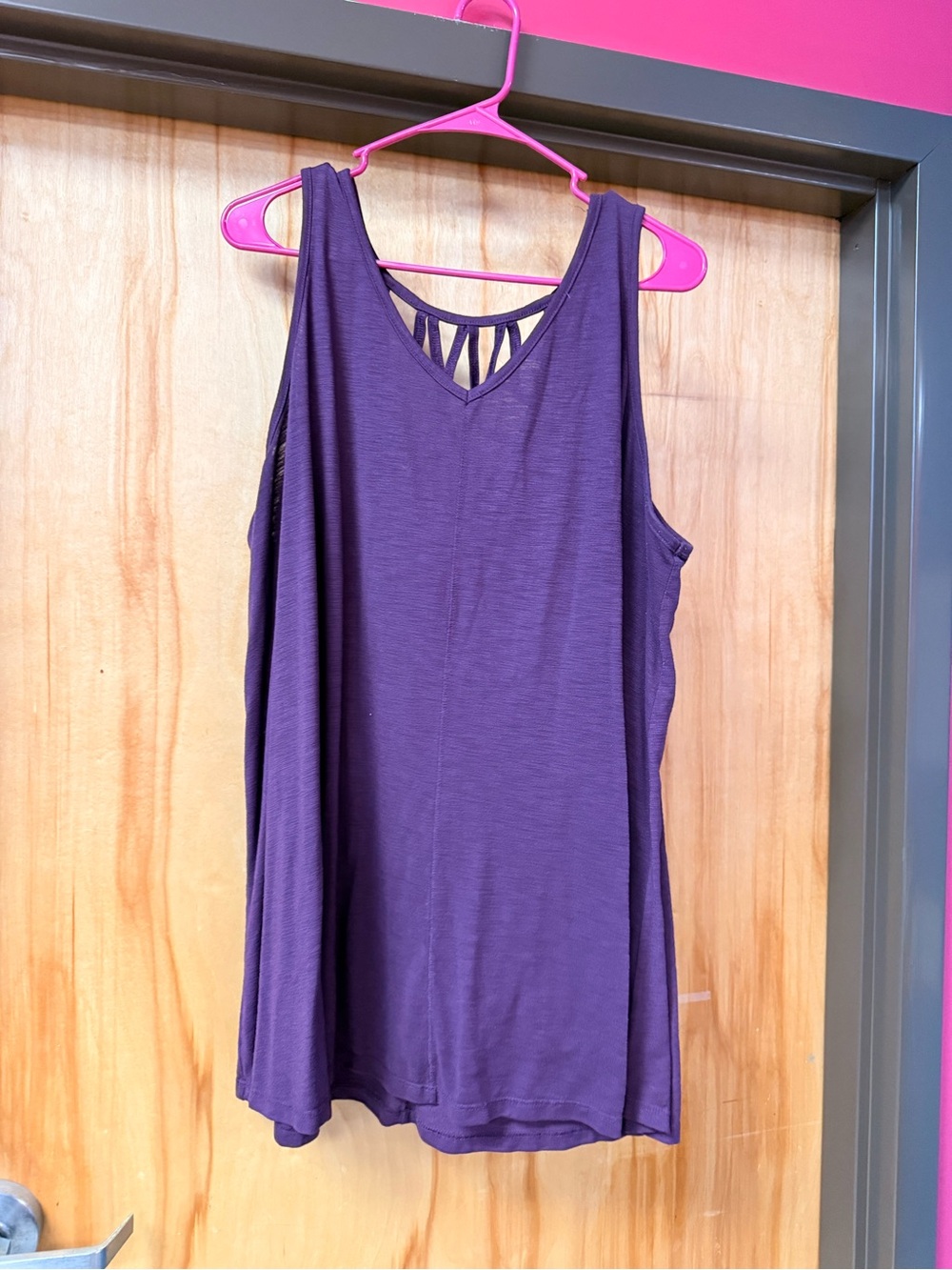 Terra & Sky Purple Strappy-Back Sleeveless Tank Top